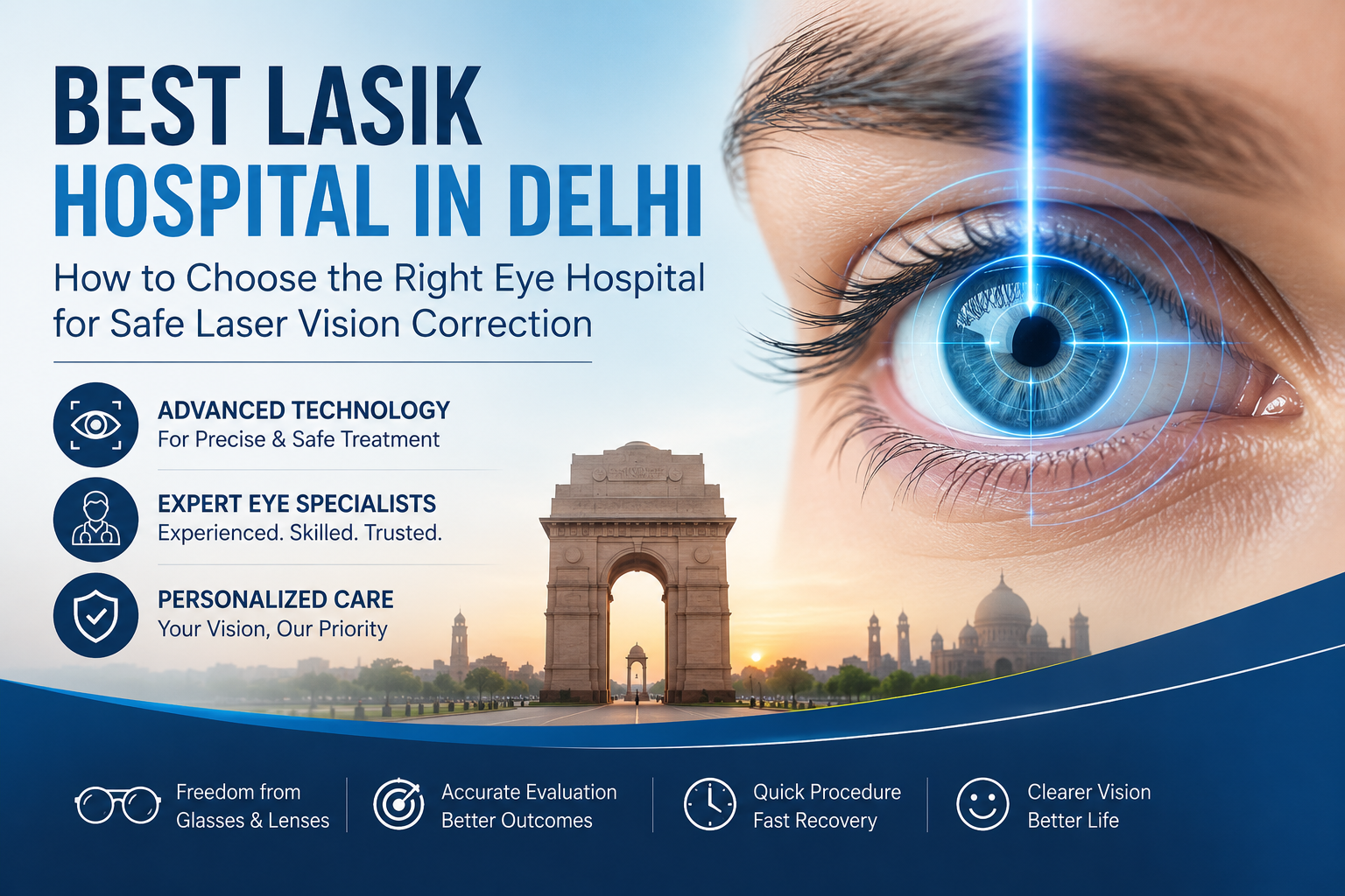 Best LASIK Hospital in Delhi: How to Choose the Right Eye Hospital for Safe Laser Vision Correction