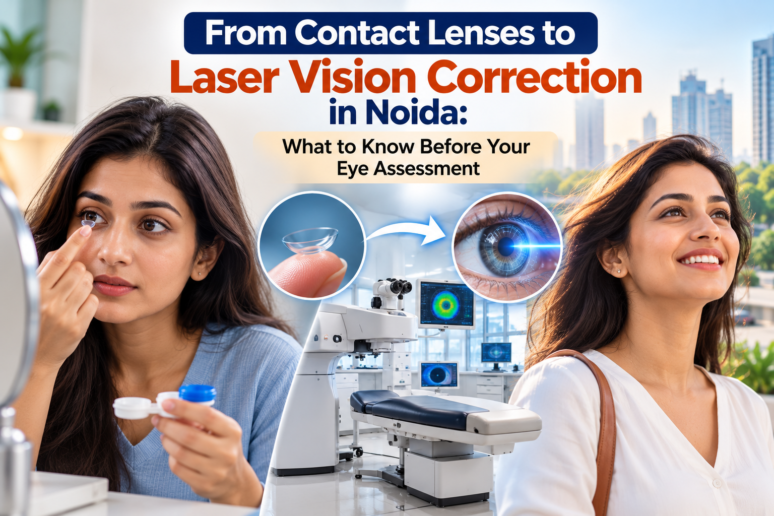 Contact Lenses Before LASIK Surgery in Noida