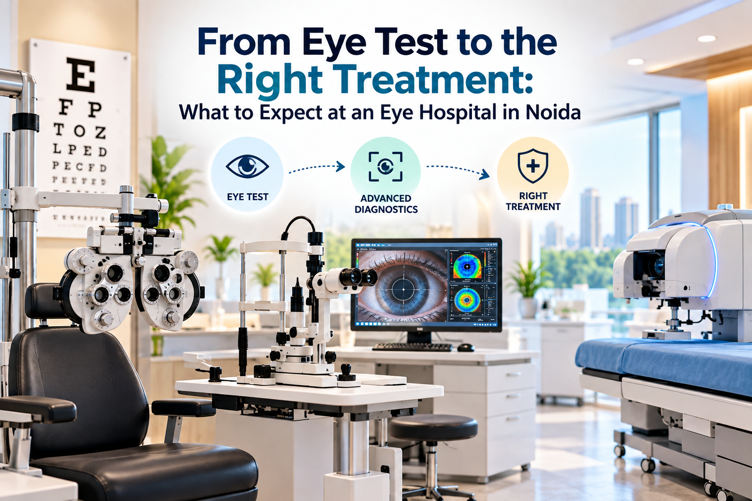 From Eye Test to the Right Treatment: What to Expect at an Eye Hospital in Noida